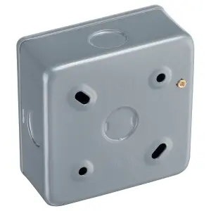 BG Metal Clad Single Unswitched 13A Socket