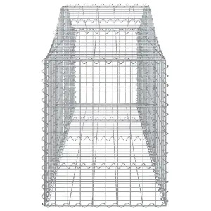 Berkfield Arched Gabion Basket 200x50x60/80 cm Galvanised Iron