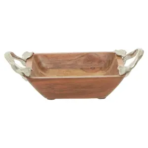 Interiors by Premier Vine Acacia Wood Square Dish