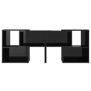 Berkfield TV Cabinet High Gloss Black 104x30x52 cm Engineered Wood