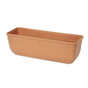 Verve Florus Brown Plastic Bell Rectangular Trough (H)15cm (W)15cm