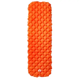 Inflating Camping Mattress 1-Person Orange 190x58x6 cm