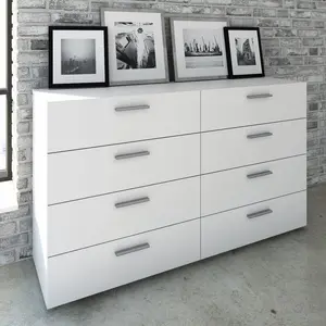 Otho 8 Drawers Chest White