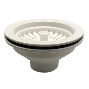 Liquida SW3MW Matt White Kitchen Sink Basket Strainer Waste