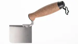 Toolty Corner Lining External Angled Trowel with Cork Handle 80x60mm Stainless Steel for Plastering Finishing DIY