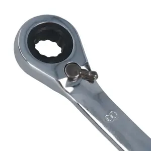 8mm Reversible Cranked Offset Ratchet Combination Spanner Wrench 72 Teeth