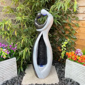 Couple Embrace Contemporary Mains Plugin Powered Water Feature