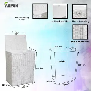 Arpan Resin Laundry Basket Storage Hamper