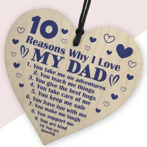 Red Ocean Dad Gifts From Daughter Son 10 Reasons Why I Love MY DAD Sign Fathers Day Gift Dad Birthday Gift