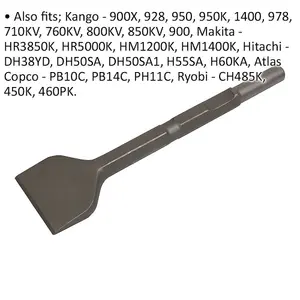 75mm x 300mm Wide Impact Steel Chisel for Kango 900 Demolition Breakers