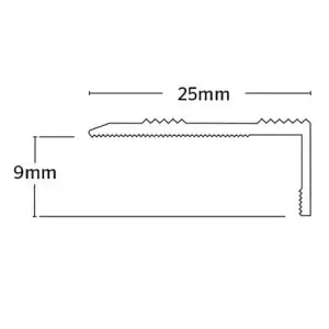 0.9m Superior Brushed Steel Nickel Nosing Door Plate Threshold