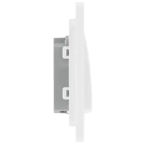 BG PCDCL12WW Pearlescent White Evolve 1 Gang 20A 16AX 2 Way Wide Rocker Light Switch - White Insert