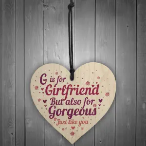 Red Ocean Girlfriend And Boyfriend Funny Gifts Handmade Wooden Heart Sign Relationship Gift For Anniversary Birthday