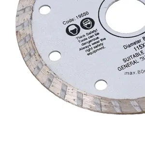 115mm 4.5" 1.2mm Turbo Diamond Ceramic Tile Cutting Disc for Angle Grinders 4pk