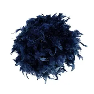 Eye-Catching and Modern Small Navy Blue Feather Decorated Pendant Lighting Shade