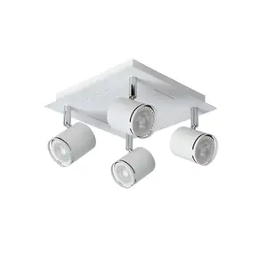 Lucide Rilou Modern Ceiling Spotlight - LED Dim. - GU10 - 4x5W 3000K - White