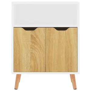 Sideboard 60x30x72 cm Engineered Wood White/Sonoma Oak