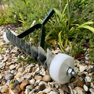 Lawn Aerator Scarifier Head, Effective Manual Lawn Grass Soil Maintenance, Hand Dethatching Rake, Garden Tool (Rolling)