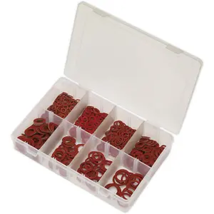 Comprehensive 600 Piece Fibre Washer Set with Assorted Sizes and Storage Box