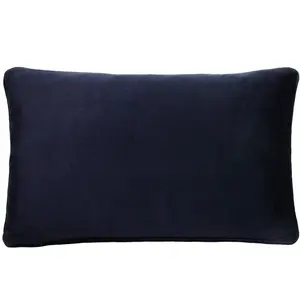 Quaniece Rectangular Throw Pillow Cover Navy