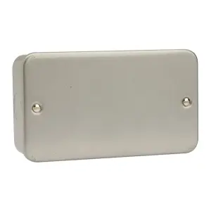 Click Scolmore Metal Clad Double Blanking Plate 2 Gang - CL061