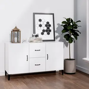 Jerrell Sideboard 100x36x60 cm Engineered Wood High Gloss White