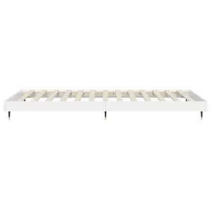 Berkfield Bed Frame White 75x190 cm 2FT6 Small Single Engineered Wood