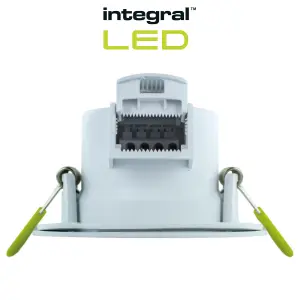 Integral LED Downlights 5.5W 510lm 68mm Cut Out Dimmable 4000K (4 Pack) - Matt Black Bezels