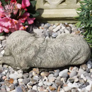 Spaniel Puppy Dog Stone  Animal Outdoor Garden Ornament British Made Sculpture