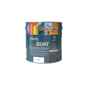 Zinsser AllCoat (Solvent Based) Exterior Gloss - 2.5 Litre - White