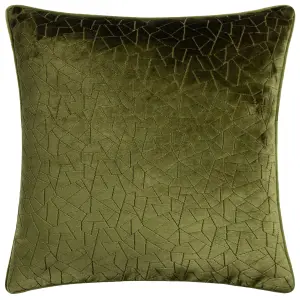 Hoem Malans Cut Velvet Piped Feather Filled Cushion