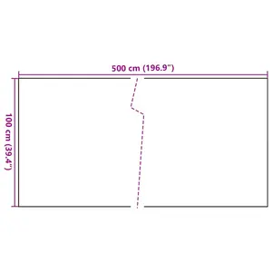 Charrie Polyethylene Balcony Privacy Screen Black / 500cm W x 100cm D