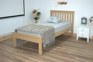 Wiltshire Pine Wooden Bed Frame 4ft6 - UV Waxed