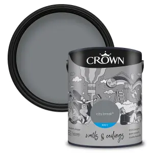 Crown Walls & Ceilings Matt Emulsion Paint City Break - 5L