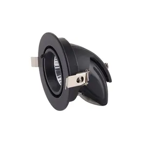 Luminosa Axial CCT 10.5W Round Recessed Downlight Matt Black Paint