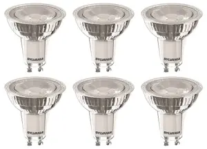 6 x Sylvania 0029130 RefLED ES50 LED Lamps GU10 Daylight Dimmable 4.5 Wat