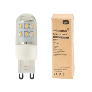 ValueLights Pack of 10 3w High Power Energy Saving G9 LED Light Bulbs - 300 Lumens 3000K Warm White