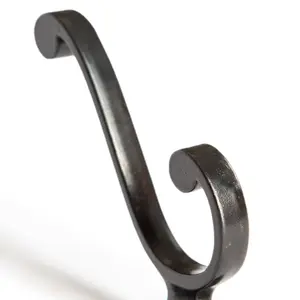 Hammer & Tongs - Square Back Hat & Coat Hook - W35mm x H105mm - Black