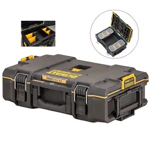 Dewalt Toughsystem 2.0 DS280 Tote Tool Box + Stackable Toolbox Organisers Case