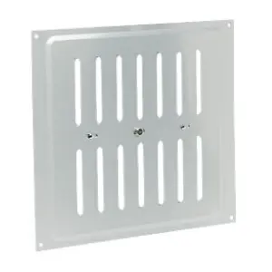 9 x 9 Brushed-Aluminium/Chrome-Plated-Metal Adjustable Ventilation Grille