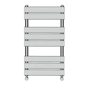 Rinse Heated Towel Rail Radiator For Bathroom Ladder Flat Panel Chrome 800x450mm