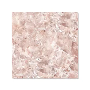 Polished Pale Pink Quartz Effect Premium Glass Kitchen Splashback W600mm x H750mm