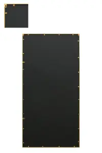 MirrorOutlet The Tabula Gold Metal Framed Window Wall or Leaner Garden Mirror 180CM X 90CM