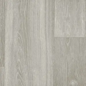 Cloudy Oak Grey Wood Effect Anti-Slip Vinyl Flooring For Kitchen Bathroom Living Room 1.9mm Thick-5m(16'4") X 4m(13'1")-20m²