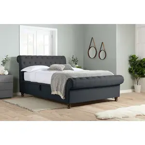 Birlea Castello Double Side Ottoman Bed Charcoal