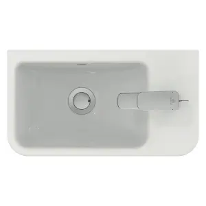 Ideal Standard i.life S Gloss White Rectangular Wall-mounted Basin (W)45cm