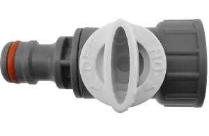 Garden Hose Connectors Fittings Universal Standard Hozelock Compatible White Valve - Quick to 3/4BSPF