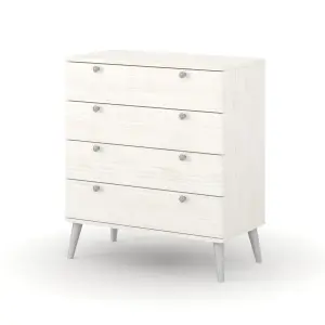 Core Products Augusta Curve 4 drawer chest , White