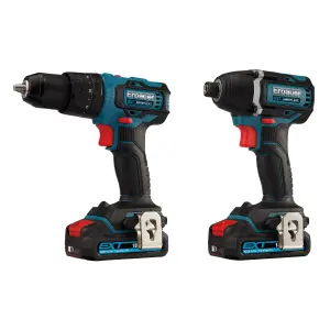 Erbauer EXT 18V Li-ion EXT Cordless Combi drill & impact driver (2 x 2Ah) - EID18-Li