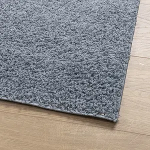 Shaggy Rug PAMPLONA High Pile Modern Blue 120x170 cm